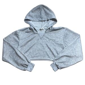 For Love and Lemons Leisure Gray Cut Cropped Hoodie Women’s US XS